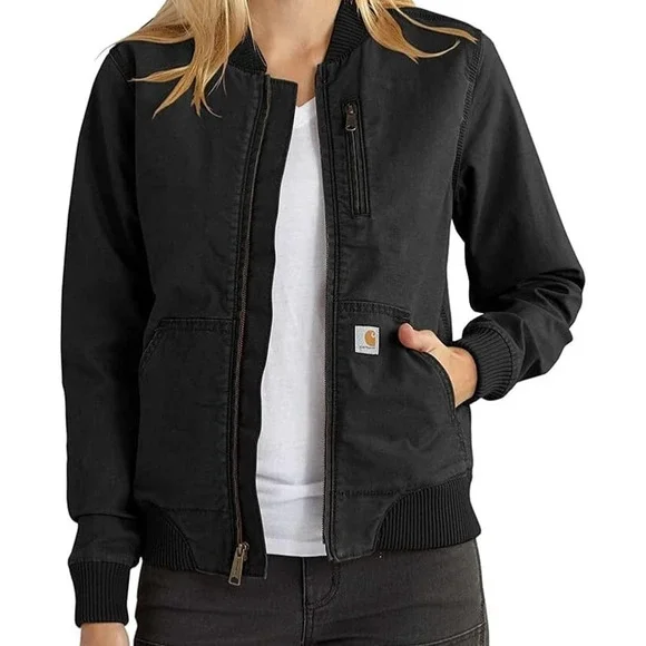 Carhartt Crawford Bomber Jacket Womens (Size S) Rugged Flex Relaxed Fit Coat - Picture 1 of 8